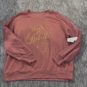 Z Supply Rose Sweater with Gold Motif